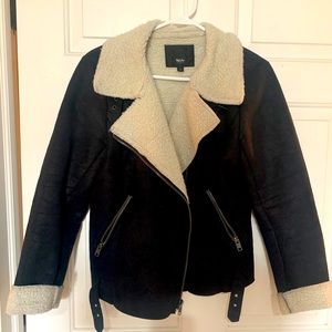 Faux Fur lined Moto jacket